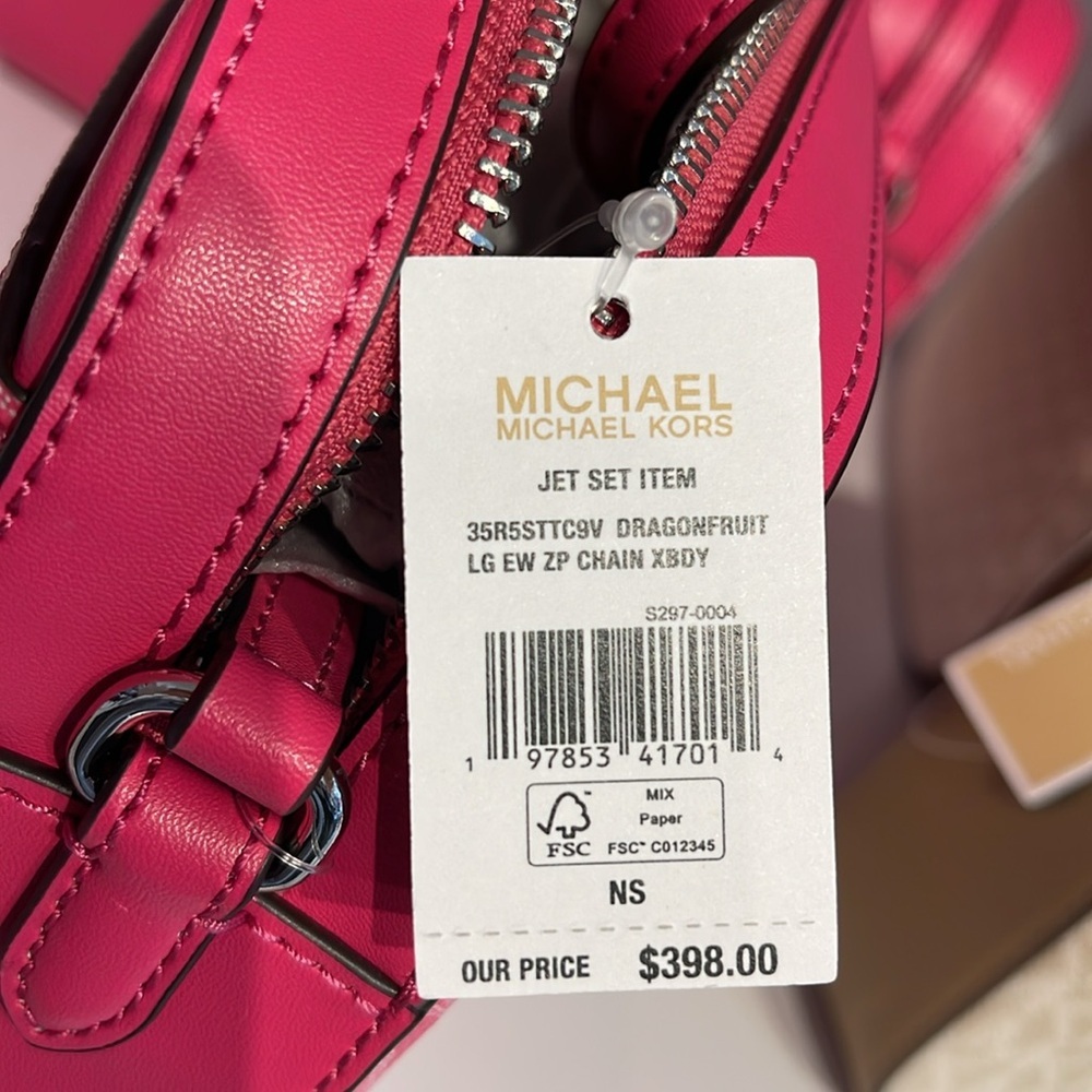 Michael Kors Jet Set Item Large Ombré EW Signature ZP Chain XBody Logo Crossbody - Picture 10 of 14